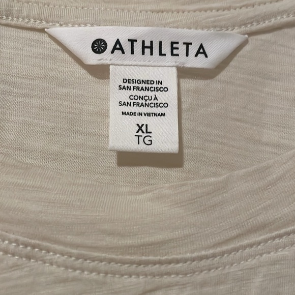 Athleta Cream Long Sleeve Top - Picture 2 of 3